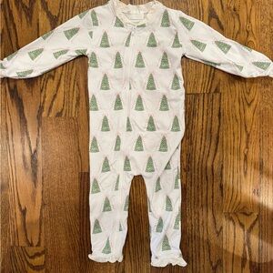 Cecil and Lou Christmas Tree Print Onesie GUC 2t